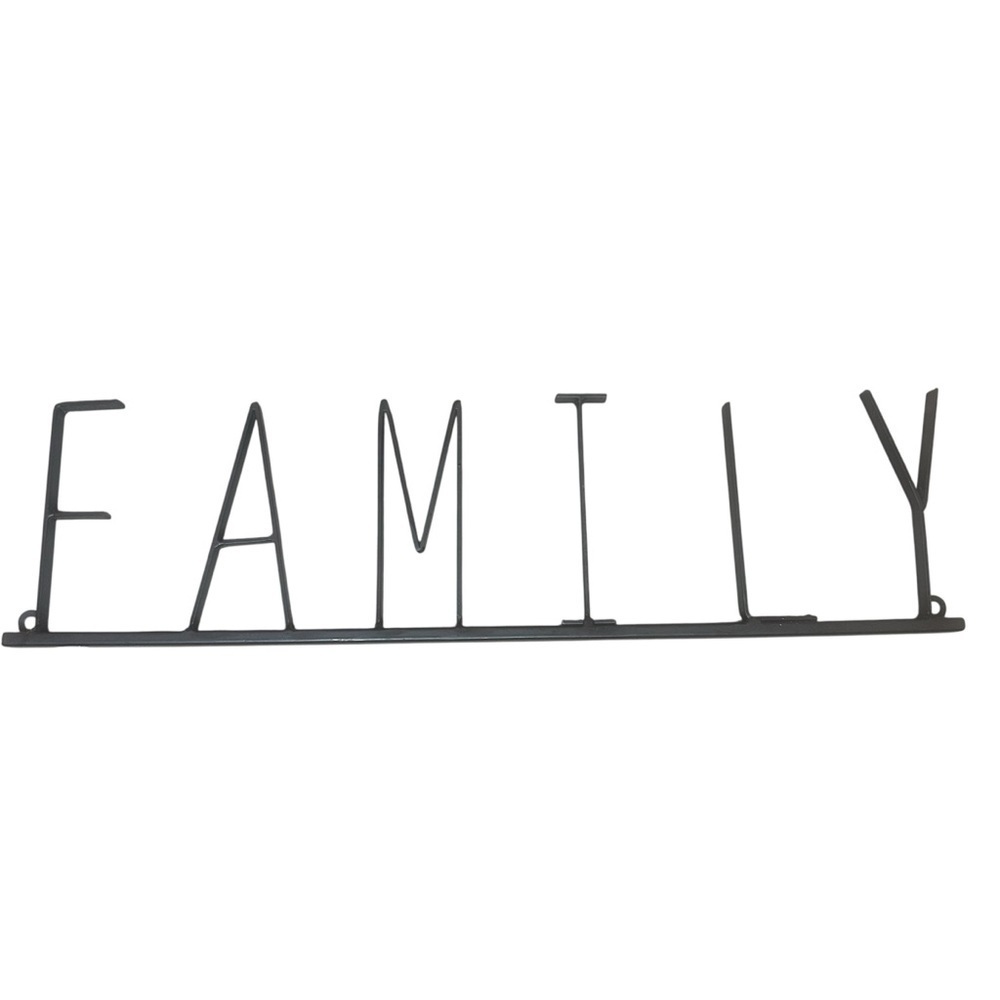 Modern Black Metal FAMILY Wall Sign | Minimalist Farmhouse Home Décor - Picture 6 of 7